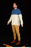  Pablo brown shoes brown trousers dressed standing sweater whole body 0010.jpg